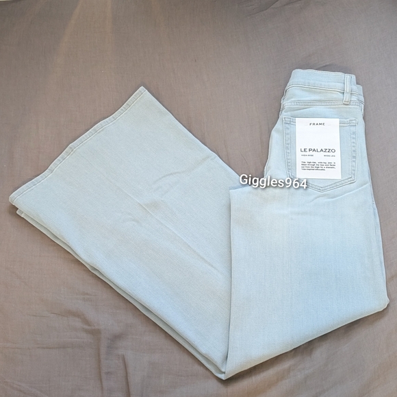 FRAME Le Palazzo Wide Leg Pants Jeans Clarity